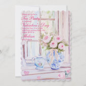 バレンタインデイティーパーティー編集可能招待状 招待状 (正面)