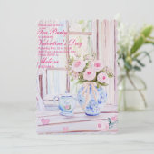 バレンタインデイティーパーティー編集可能招待状 招待状 (スタンド正面)