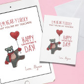 バレンタインデイテディベア先生バレンタイン シーズンカード