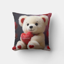 バレンタインデイテディベア装飾用クッション（赤） クッション