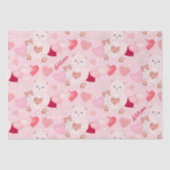 バレンタインデイテディベアXOXOハートパターン 薄葉紙 (正面)