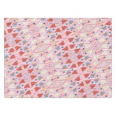 バレンタインデイテーブルクロスハートフローラ ストライプ テーブルクロス (正面(横))