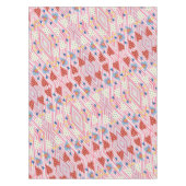 バレンタインデイテーブルクロスハートフローラ ストライプ テーブルクロス (正面)