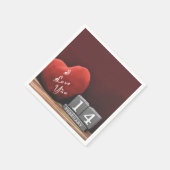 バレンタインデイナプキンス スタンダードカクテルナプキン (角)