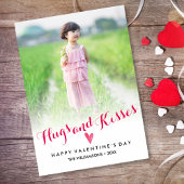 バレンタインデイハグキスハート家族の写真 シーズンカード