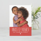 バレンタインデイハグキス写真ホリデーカード シーズンカード (スタンド正面)