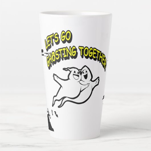 バレンタインデイハロウィンゴーストラテマグ カフェラテマグ (正面)