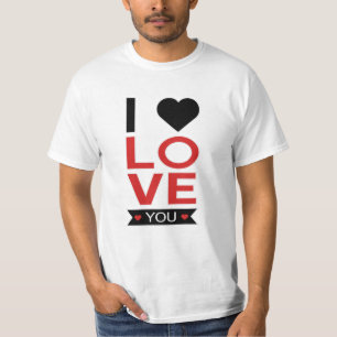 バレンタインデイハートラブカップルかわいい贈り物アイディア Tシャツ