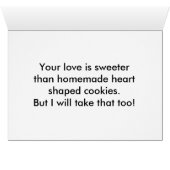 バレンタインデイハート型クッキーカード (内部横(下))