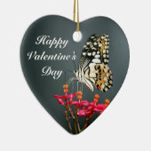 バレンタインデイバタフライハートオーナメント セラミックオーナメント (右)