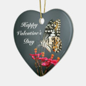 バレンタインデイバタフライハートオーナメント セラミックオーナメント (左)
