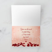 バレンタインデイバラハートブーケ-グリーティングカード シーズンカード (内部)