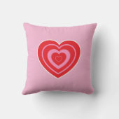 バレンタインデイピンクと赤2トーンハート クッション (裏面)