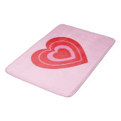 バレンタインデイピンクと赤2トーンハート バスマット (アングル)