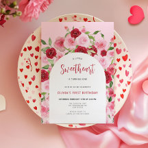 バレンタインデイピンクフローラアーチ誕生日