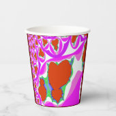 バレンタインデイフラクタル紙カップ 紙コップ (正面)