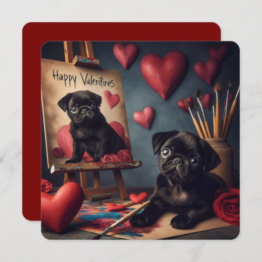 バレンタインデイフラットカード シーズンカード (正面/裏面)