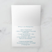 バレンタインデイブルーハートカスタマイズ-  シーズンカード (内部)