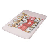 バレンタインデイペンブロークウェルシュコーギードッグ バスマット (アングル)