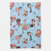 バレンタインデイホリデー キッチンタオル (縦)