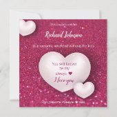 バレンタインデイホワイトハートグリッタークーポンカード シーズンカード (裏面)