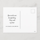 バレンタインデイホワイトハートグリッター – はがき シーズンポストカード (裏面)