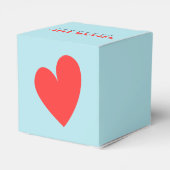 バレンタインデイボーイベビーシャワーハート フェイバーボックス (裏面サイド)