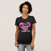バレンタインデイミニチュアシュナウザー Tシャツ (正面フル)