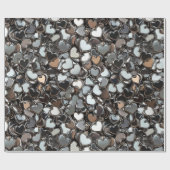 バレンタインデイメタルハート ラッピングペーパー (フラット)