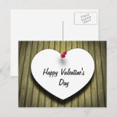 バレンタインデイラブメッセージハートホリディポストカー シーズンポストカード (正面/裏面)