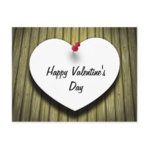 バレンタインデイラブメッセージハートホリディポストカー