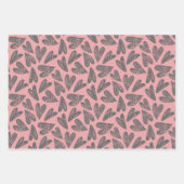 バレンタインデイラブリードードル素朴ドハート ラッピングペーパーシート (正面2)