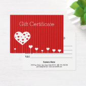 バレンタインデイラブルレッドホワイトハートギフトカード (デスク)