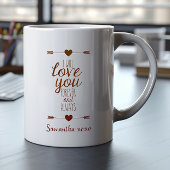 バレンタインデイラブ引用文とカラーハートバルーン コーヒーマグカップ