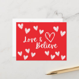 バレンタインデイラブ&コレクシ信じョン ポストカード