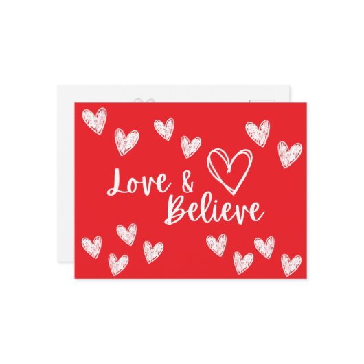 バレンタインデイラブ&コレクシ信じョン ポストカード (正面/裏面インサイチュ)