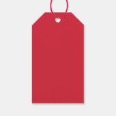 バレンタインデイレッドキスリッププリントの行と行 ギフトタグ (裏面)