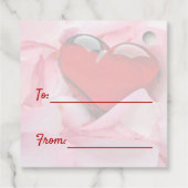 バレンタインデイレッドグラスハートバラ花びら フェイバータグ (裏面)