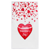 バレンタインデイレッド紙吹雪ハート抱き枕 スモールペーパーバッグ (裏面)