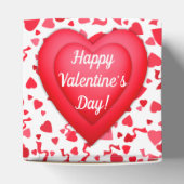 バレンタインデイレッド紙吹雪ハート パーソナライズされた フェイバーボックス (上部)