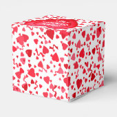 バレンタインデイレッド紙吹雪ハート パーソナライズされた フェイバーボックス (裏面サイド)