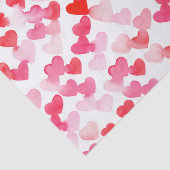 バレンタインデイレッド&ピンクウォーターカラーハート 薄葉紙 (詳細)