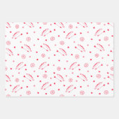 バレンタインデイロマンスボウ&アローズ赤いハート ラッピングペーパーシート (正面2)