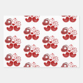 バレンタインデイロマンチックなハートラブバーズキューピッドアート ラッピングペーパーシート (正面3)