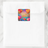 バレンタインデイロマンチックなヴィンテージハート スクエアシール (バッグ)