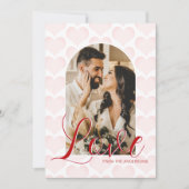 バレンタインデイロマンチックカスタムアーチ写真カード シーズンカード (正面)