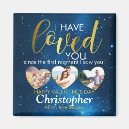 バレンタインデイロマンチック愛されたハート写真コラージュ マグネット