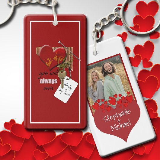 バレンタインデイロマンチック鍵へ私のハート キーホルダー