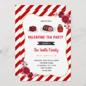 バレンタインデザートテーマ招待状 招待状 (正面/裏面)