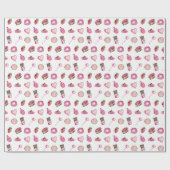 バレンタインデザート小さな恋人誕生日かわいい ラッピングペーパー (フラット)